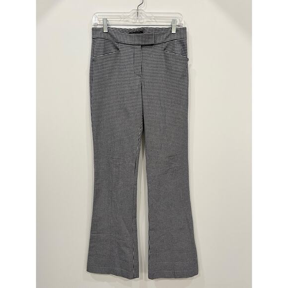 Theory Denison Pants Plaid Stretch Flared Trouser - Picture 1 of 10